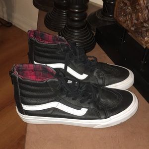 Vans high tops 6 1/2 men's black and white